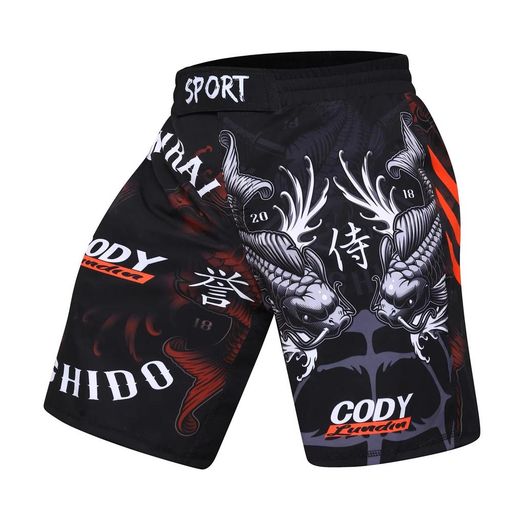 MMA Muay Thai Kickboxen Boxen Casual Shorts Gym Sport Unisex Männer Frauen Fitness Workout Quick Dry Print Elastische Taille Fitness Training