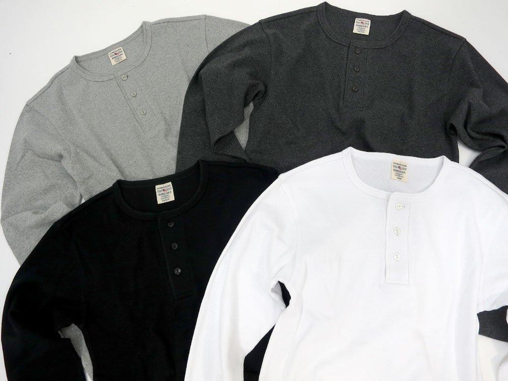 Avirex Langarm Henley Uni Größe Schwarz Herren T-Shirt, Farbe, Gerippt, S,