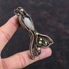 Black Mother Of Pearl Pendant Copper Wire Wrapped Pendant Handmade Pendant Gemstone Copper Jewelry Fish Pendant Gift For Women Boho Pendant