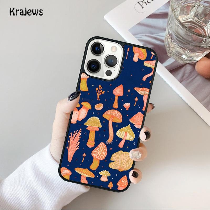 Hippie Mushroom Frog Shrooms Phone Case For iPhone 17 Air 16 15 14 Max Plus 11 12 13 Pro Max Phone Cover Coque
