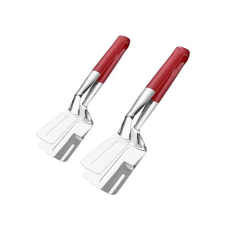 Frying Shovel Clip Stainless Steel Barbecue Clip Fish Frying Shovel Anti Scalding Handle Barbecue Pliers Food Clip Kitchen Tools