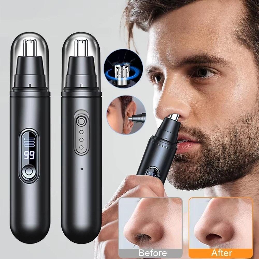 Rotary Cutter Head Electric Nose Hair Trimmer Efficient Ear Face Clean Trimmer  Unisex