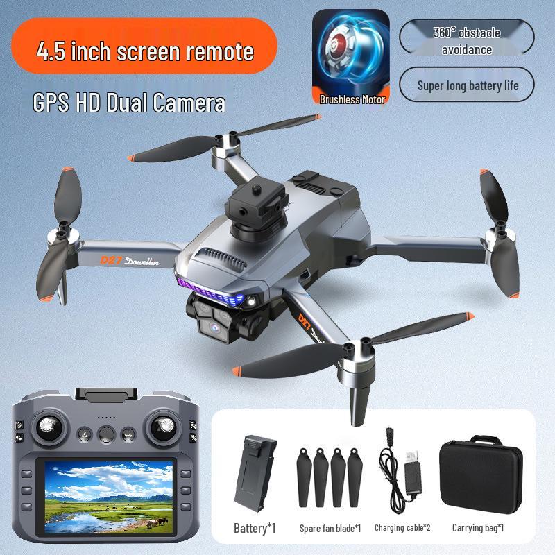 High-Definition 5-Camera Drone: Remote Control, Screen Display, Brushless Motors, Obstacle Avoidance, Folding Design for Aerial Photography.