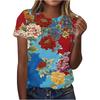 Women T Shirt 3D Printed Top Blouse United States 250th Print T Shirt Short Shirts Summer Tops Tees