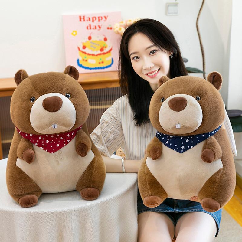 Marmota Plush Doll With Pp Cotton Filling For Sleeping And Gift Giving