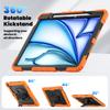 For iPad Air 13 (2025)/(2024) Case PC+Silicone Dust-Proof Tablet Cover with PET Screen Protector/Shoulder Strap