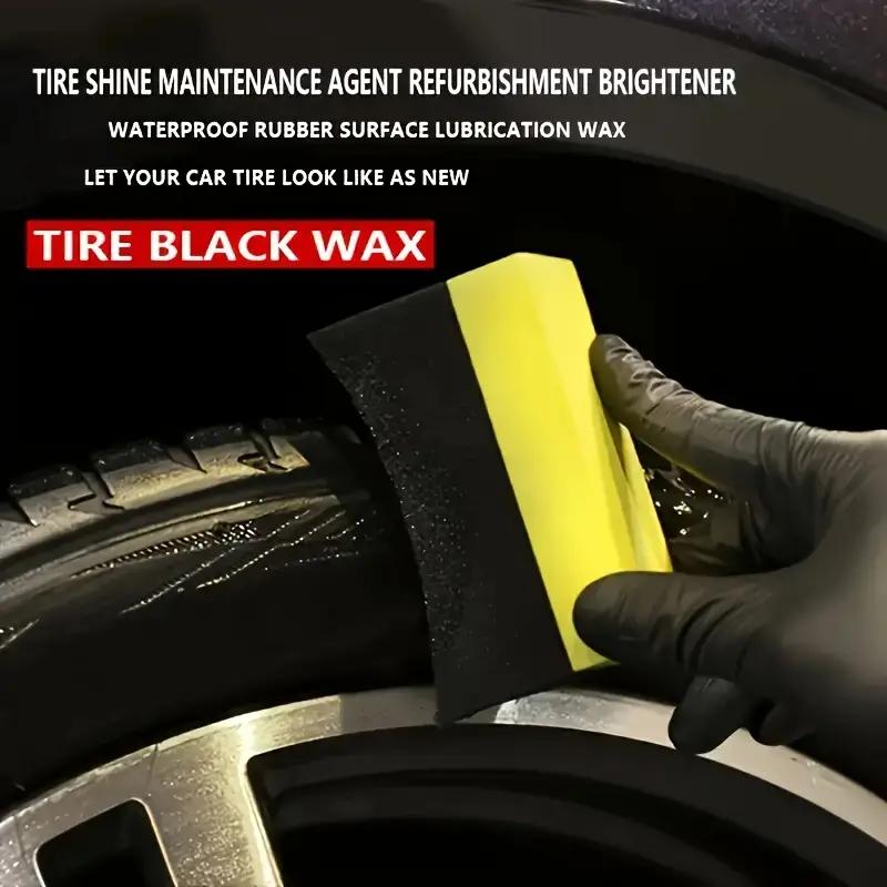 Tire renewal wax, shiny black, long-lasting tire gloss and protection, restores tire appearance and prevents cracking and aging