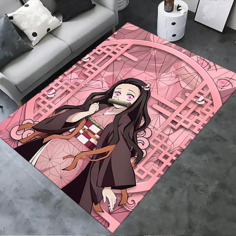 2025 New Nezuko Kamado Carpet Rug for Living Room Bedroom Home Sofa Decoration,Kids Play Non-slip Floor Mat 97