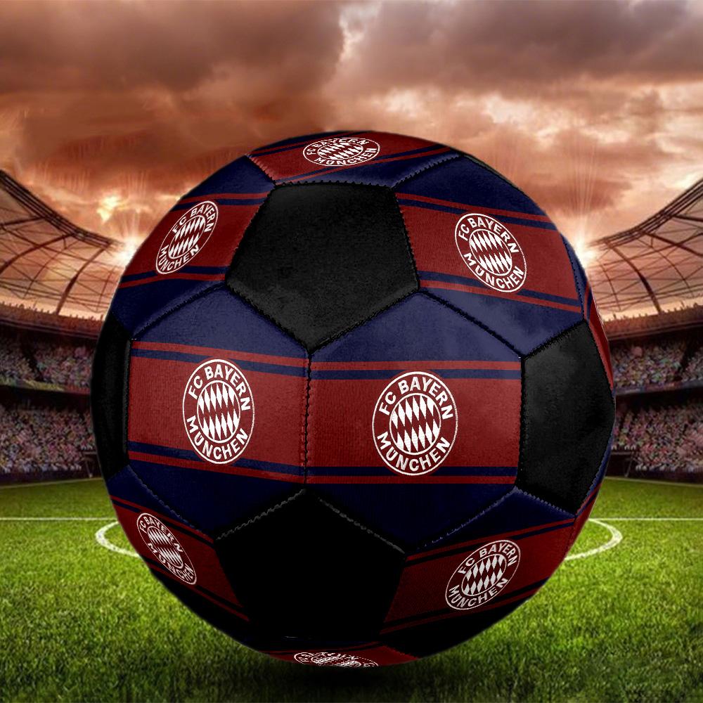 Balón de Fútbol FC Bayern München Colorido Para Todas las Edades Cosido a Máquina PVC Listo para Competición Duradero Alto Rebote. TAMAÑO5