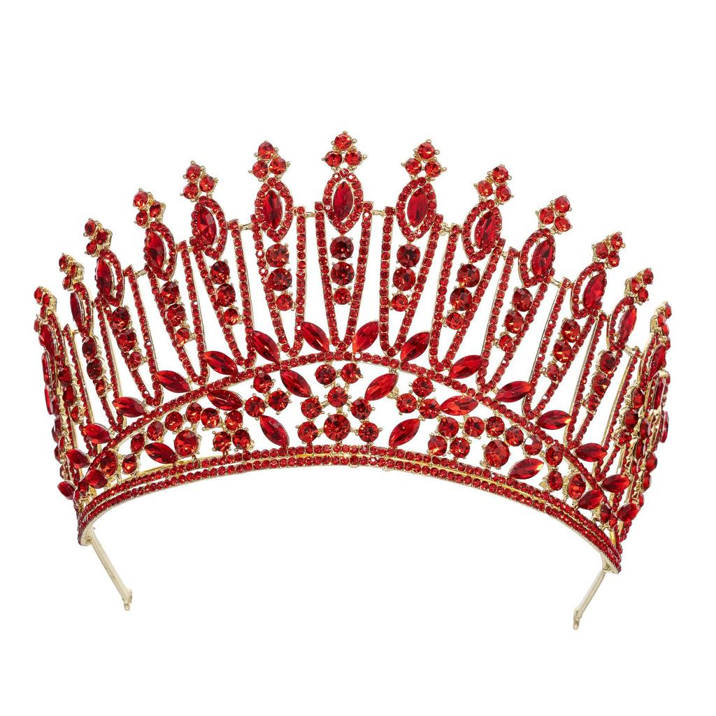Baroque European and American Beauty Pageant Bridal Crown Tiara Alloy Crystal Wedding Headband Hair Accessories Crown