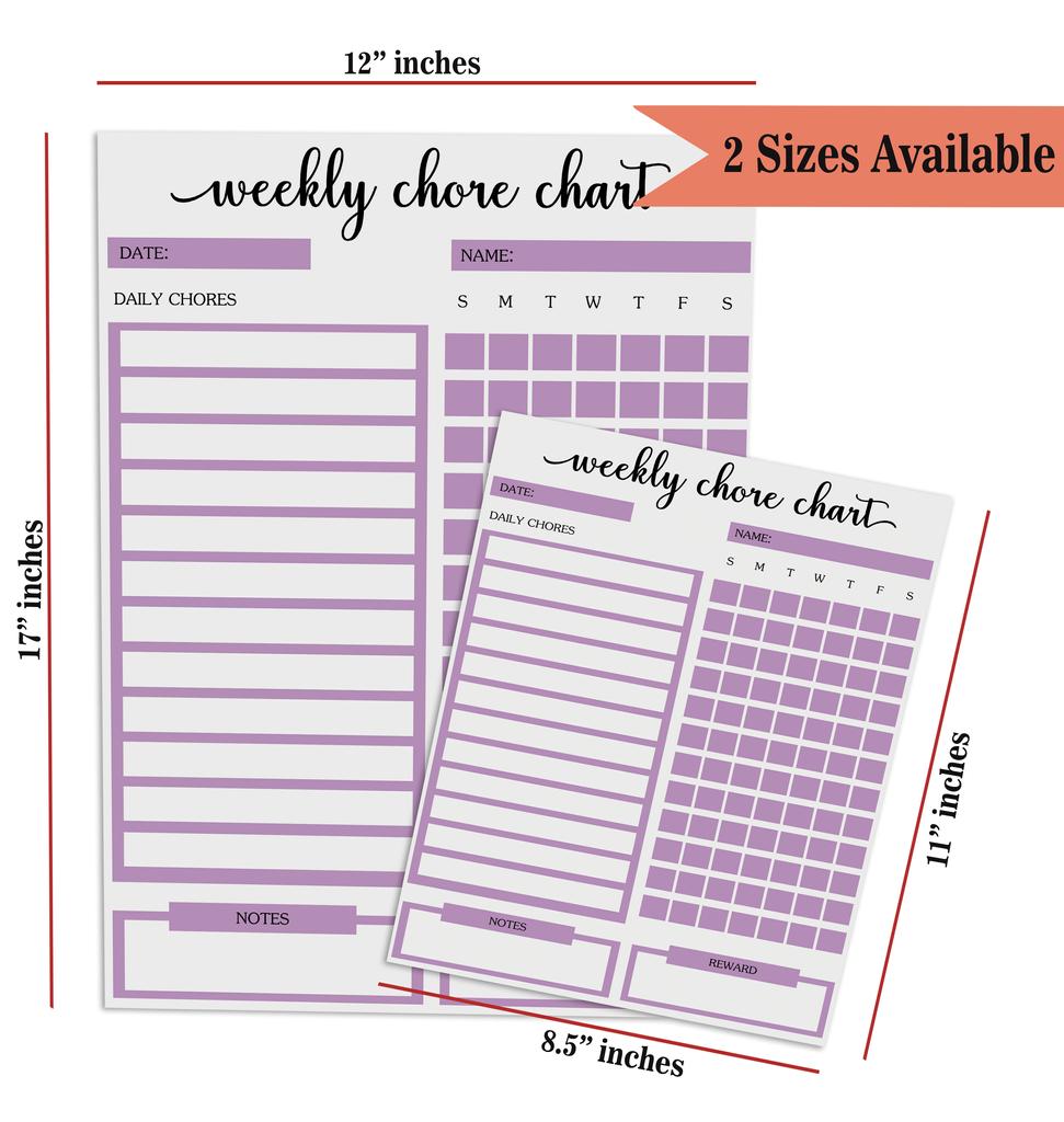 Inkdotpot Magnetic  Whiteboard Weekly Chores Charts Chore  Chart For  Refrigerator  - Dry Erase Behavior Chart For Kids