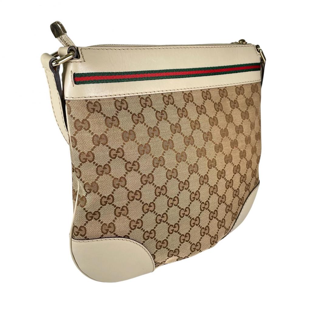 Gucci Sherry Line 254065 Shoulder Bag Beige Women Used