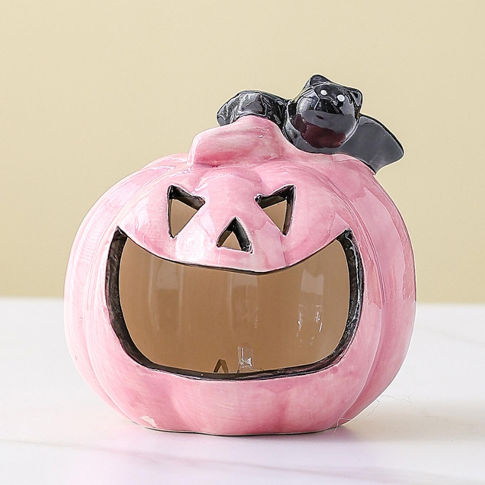 

Halloween Ceramic Pumpkin Led Night Light, Hollowed-out Luminous Atmosphere Decoration, Funny Ornaments, Event Props One Size