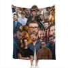 Chris Evans Collage Throw Blanket Soft Couch Comforter Warm Flannel Bedroom Summer Home Textile
