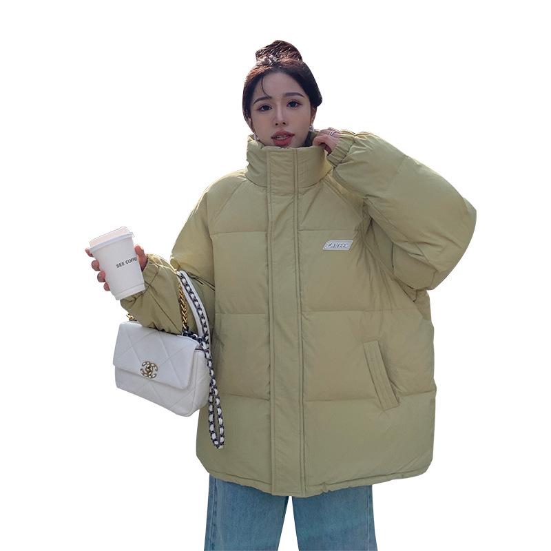 Unisex 2024 Winter Loose Cotton-Padded Jacket - Stand-Up Collar, Plus Size, Trendy Short Coat