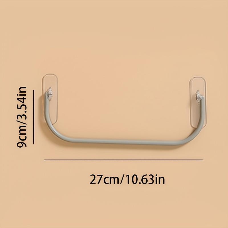 Wall Mounted Plastic Shelves - No-Drill Hanging Shelf for Shoes, Slippers, Towels In Various Rooms - Versatile Bathroom, Kitchen, Entryway Towel Rod