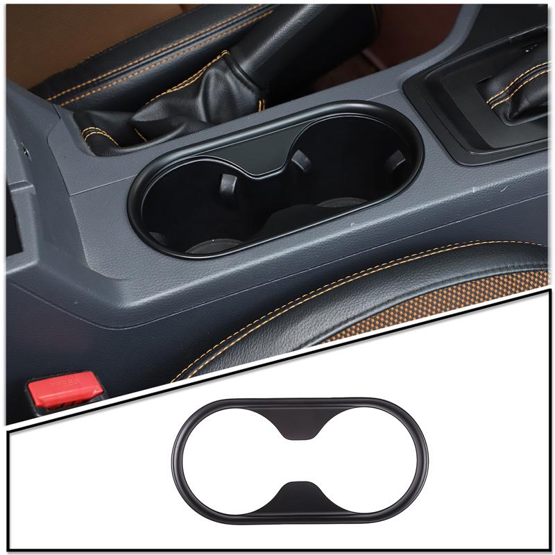 

For Ford Ranger 2015-2026 ABS Carbon Fiber/Red Car Water Cup Bottle Frame Holder Organizer Trim Frame Cover Sticker Accessories матовий чорний колір