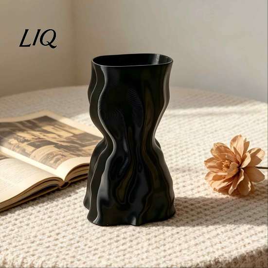 Elegant Housewarming Gift 3D Printed Flower Vase, Modern Minimalist Vase for Living Room Glass Plant Pot Bedroom Home Decor, Creative Floral