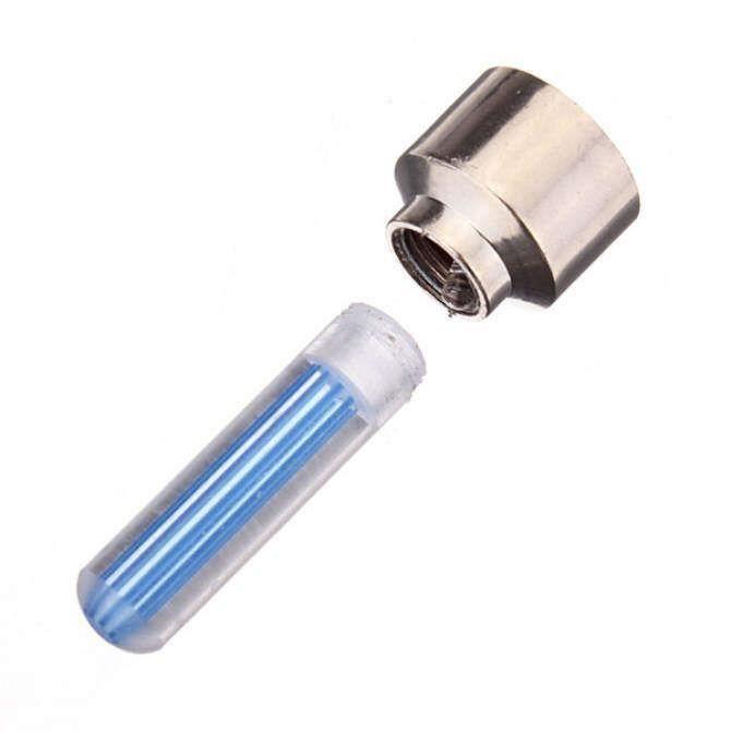 Cyklistický doplněk - Teamwin - LED světlo - Modrá barva - Pro ventil kola - Světelný efekt