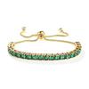 Elegant 4mm Zircon Women's Adjustable Stainless Steel Bracelet