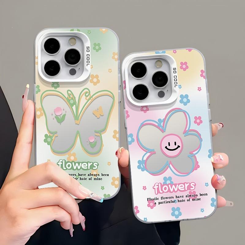 Butterfly Camellia Is Suitable for Apple 16promax Mobile Phone Case iPhone15plus Anti-drop 14 New 13 Personality Xs.
