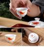Portable Ceramic Kung Fu Travel Tea Set with Tray and Case