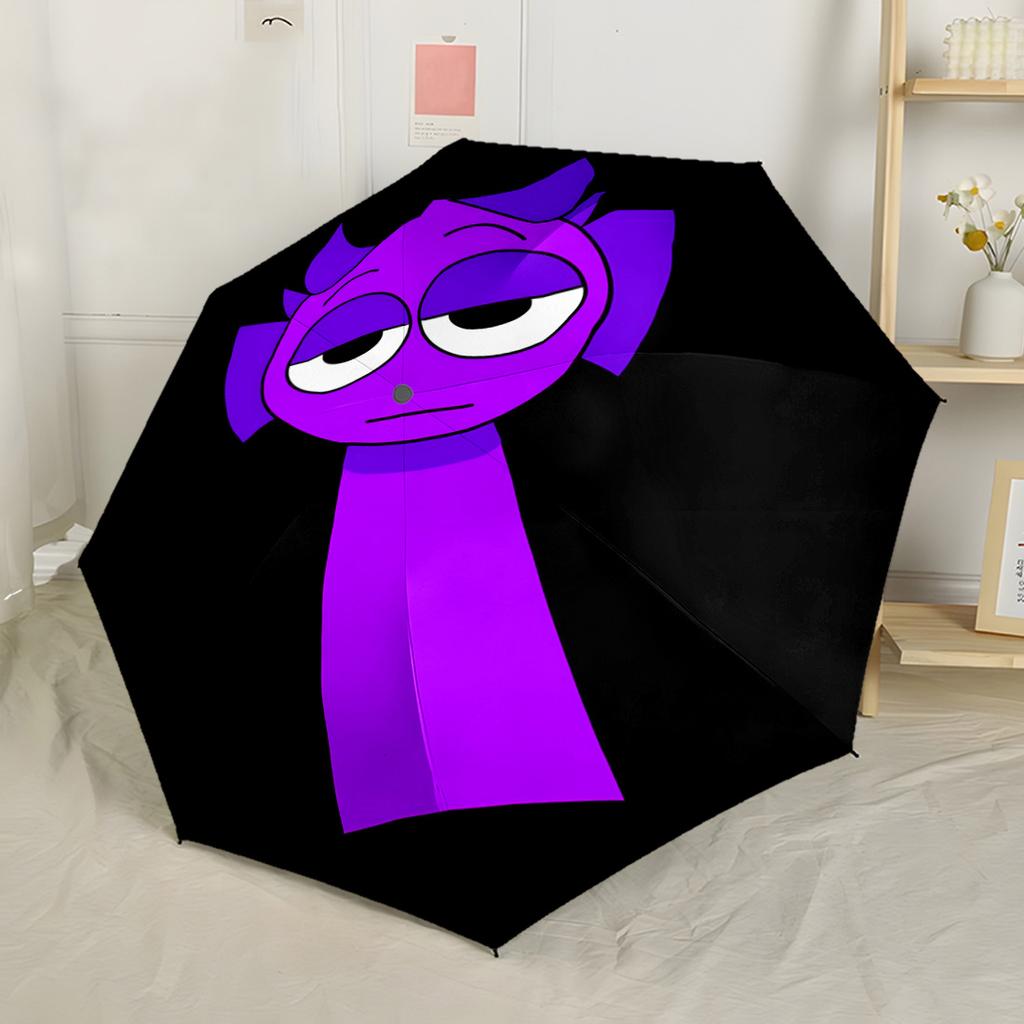 Girl Loves Sprunk. Portable Automatic Umbrella Folding Umbrella with 8 Ribs Durable Plastic & Iron Travel Essential Elegant Umbrella