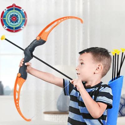Çocuk Ok ve Yay Seti 4-12 Yaş İçin Dış Mekan Okçuluk Oyuncakları Vantuzlu Oklarla Aile Oyunları ve Stres Atma İçin Eğlenceli