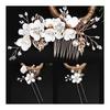3-Piece Set Pearl Flower Hair Pins & Kanzashi Hair Accessories for Women - Elegant Handmade Designs for Formal Occasions, Kimono, and Everyday Wear
