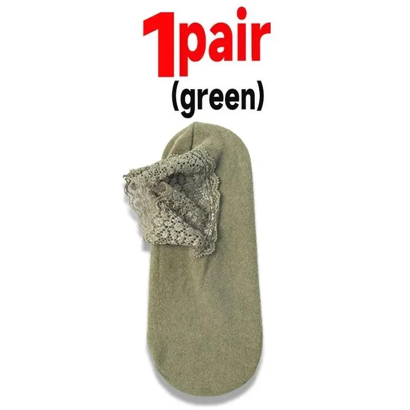 

1/3/5 пар зимних женских бархатных носков-тапочек, нескользящие хлопковые носки средней длины, кружевные короткие носки, однотонные дышащие носки-лодочки