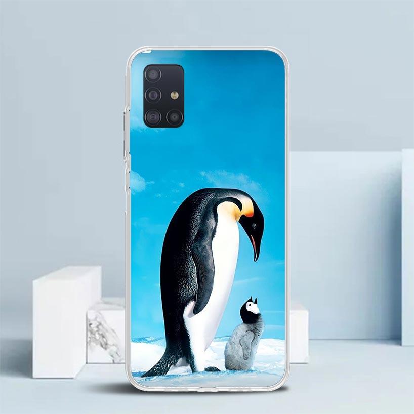 

Пингвины Влюблены На Северном Полюсе Мягкая Обложка для Samsung Galaxy A12 A22 A32 A52 A72 A02S Чехол для Телефона Note 20 Ultra 10 S10 Plus A51 Samsung A31