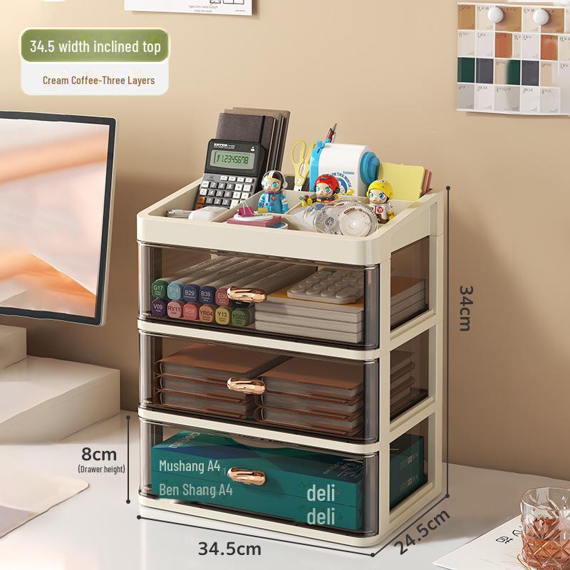 Plastic Drawer Desktop Organizer for Stationery and Cosmetics