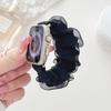 Purple Scrunchie Dressy Strap for Apple Watch Band Series 10 9 8 7 6 5 4 3 2 SE Soft Elastic Wristband for iWatch Bracelet Women