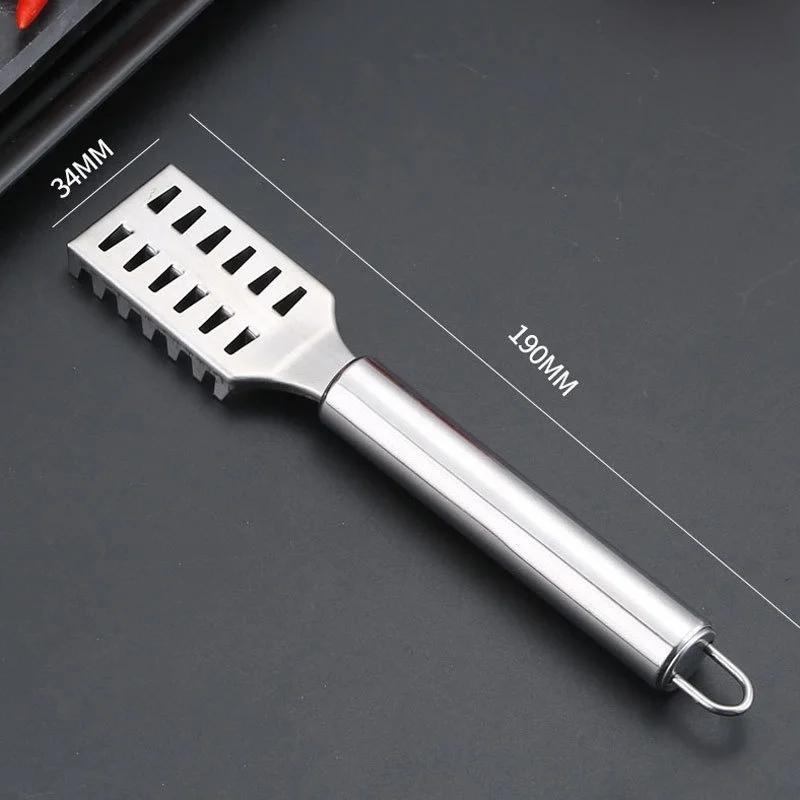 Scale Scraper Sawtooth Scraping Boning Filleting Cut Scrape Dig Maw Knife 1PC Stainless Steel Fish Scale Knife