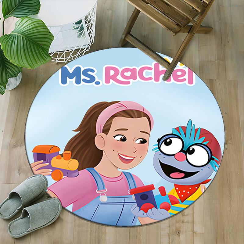 1pc Ms Rachel3 Print Round Carpet Chair Round Carpet Suitable for Bedroom Living Room Home Decorative Carpet