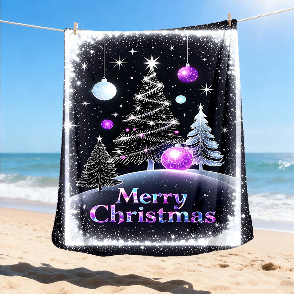 1pc Christmas Decorations Outdoor Soft Polyester Flannel Throw Blanket Versatile for All Seasons , Soft , Cozy , Warm All Season Quilted Throw ,