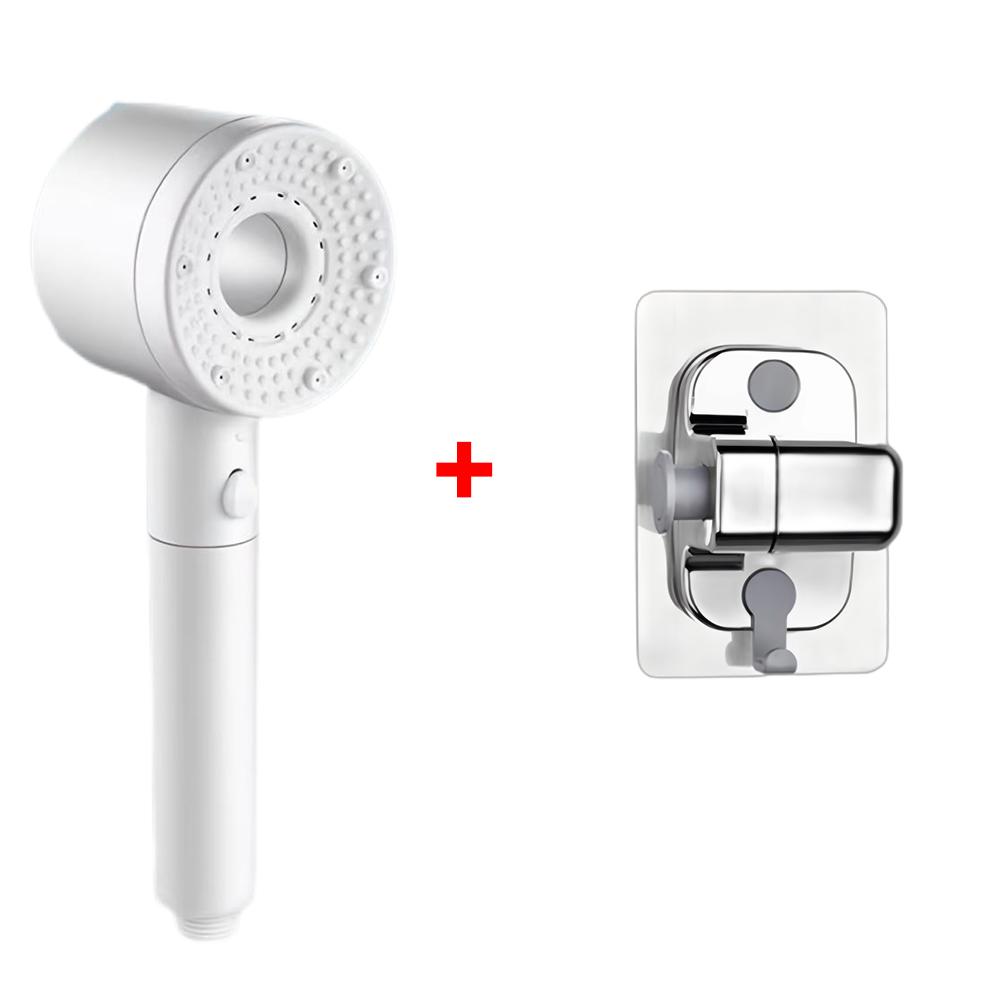 5 Modes One Key Stop Water-saving Shower Head Handheld Large Flow High-pressure Shower Nozzle with Filter Bathroom Showerhead