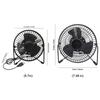 New Hot Selling USB LED Clock Mini Fan With Real Time Temperature Display Desktop 360 Cooling Fans For Home Office Summer