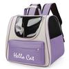 Large capacity collapsible pet backpack with zip closure, handle and mesh vent, perfect for cats and small dogs traveling