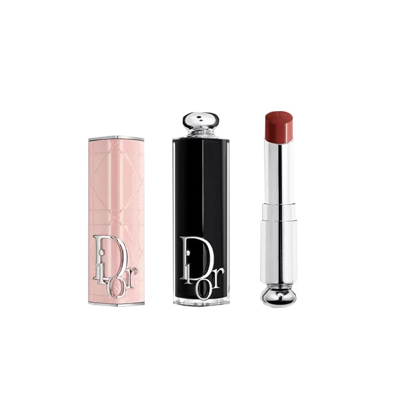 DIOR Lipstick 720 ICONE Idol Bean Paste Red Brown Black Tube Lipstick 3.2g+Fashion Case Romantic Powder чёрный