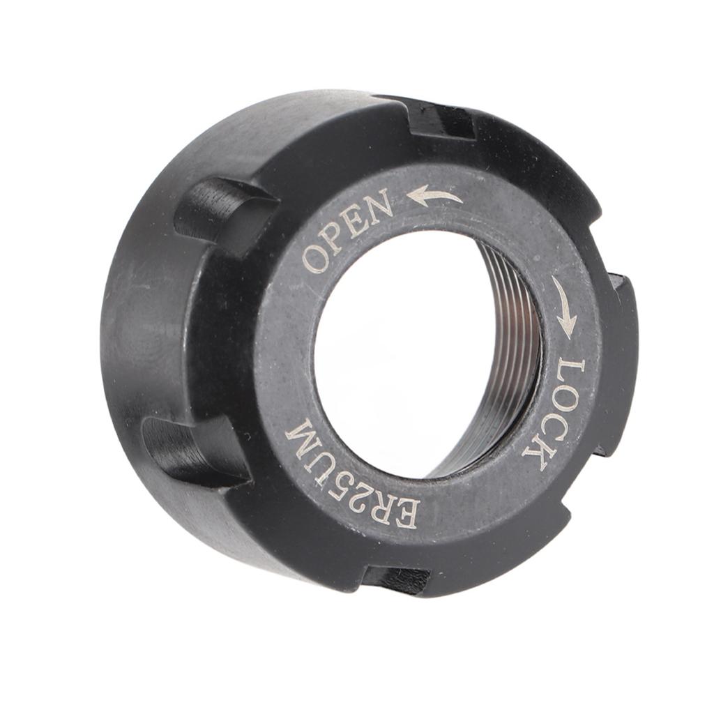 1pcs ER25UMdynamic balancing nut Metal Collet Nut Chuck Holder Lathe(BlackM32*1.5)