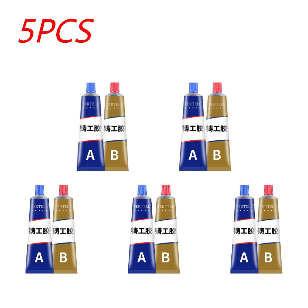 1-5X Super Strong Metal Repair Glue Welding High Temperature Resistant AB Glue Metal Plastic Filler Epoxy Adhesive Sealant
