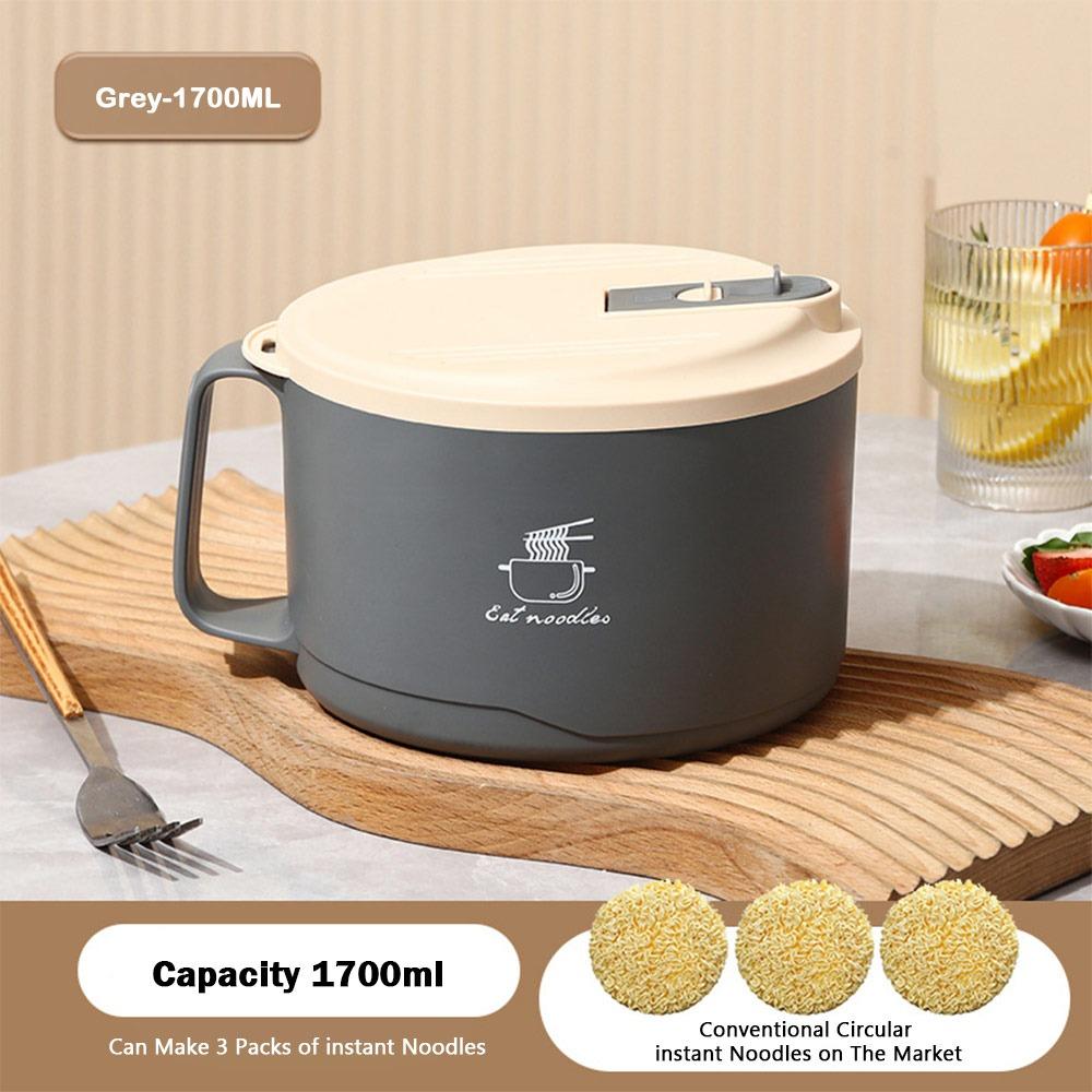1100/1700ml Ramen Bowl Large Capacity Dormitory Lunch Box Durable Soup Cups  On-the-Go