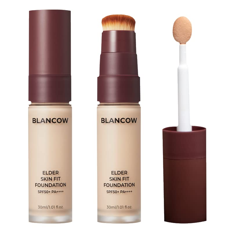 UV Wrinkle and Foundation with by Blancau Elder Skin Fit Foundation 02 Yellow Beige Excellent Korean by MAMAMOO SOLA Protection, Care, Whitening,