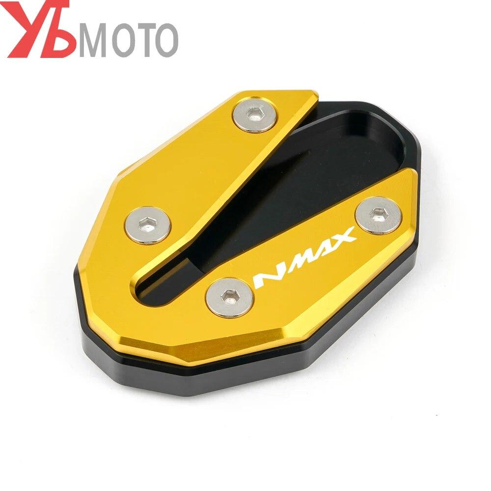 Logo 'NMAX' for YAMAHA NMAX155 NMAX125 NMAX 155 125 Motorcycle CNC Side Stand Enlarger & Kickstand Column Auxiliary