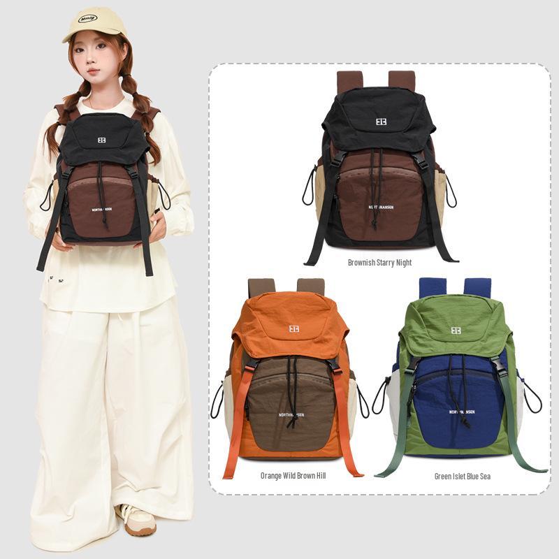 Trendy Color Block Casual Sports Backpack: Versatile, Lightweight, and Spacious Drawstring Travel Bag