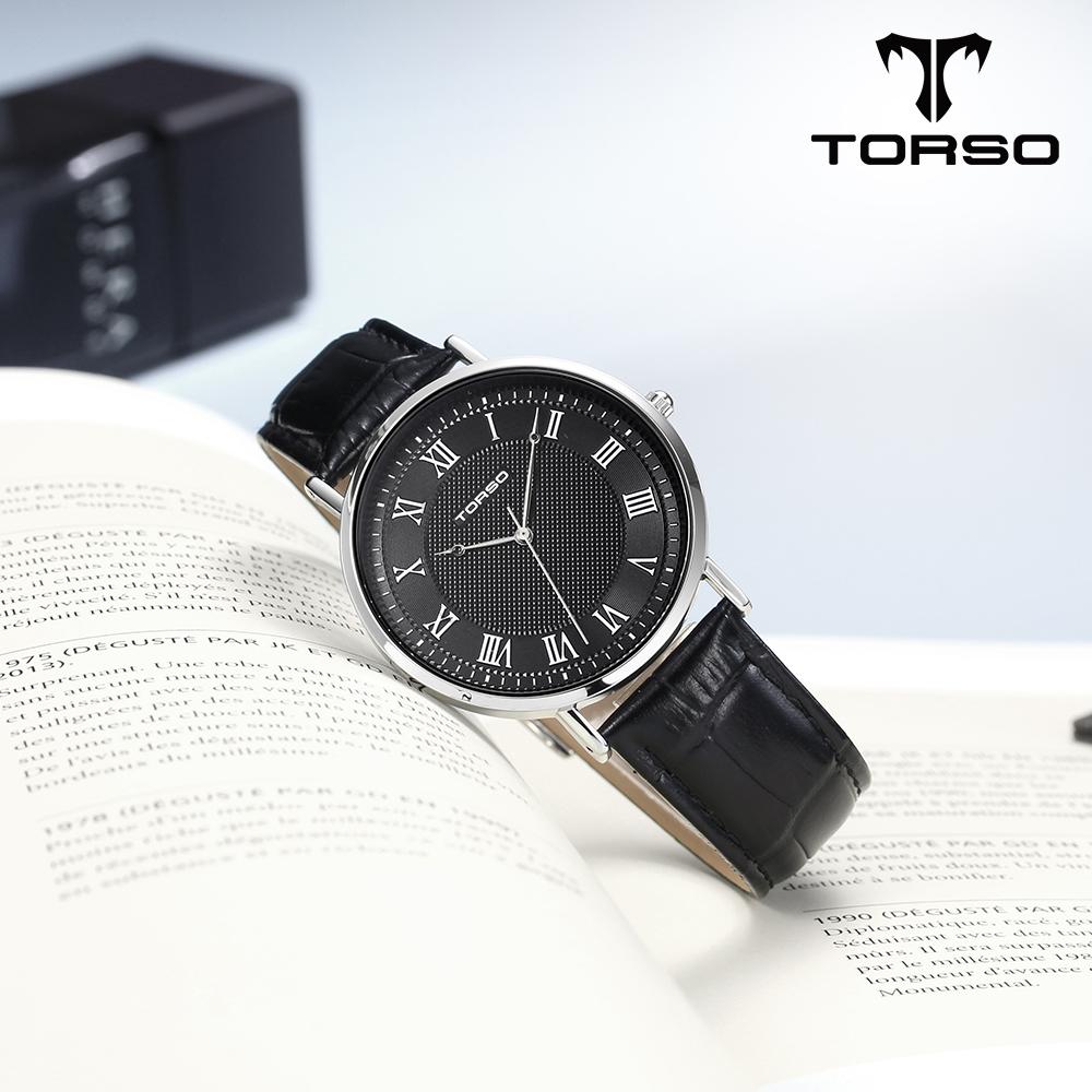 Toleuso T107L-Sbbk Classico Quartz Couple Watch Men'S & Women'S Leather Watch