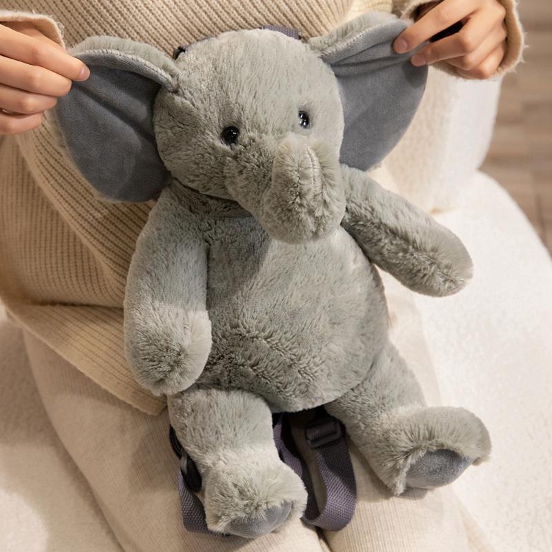 Zaino Peluche Animale Selvatico 40cm Peluche Morbido Bradipo Agnello Giraffa Borsa a Spalle Doppie Portafoglio da Shopping Peluche Regalo
