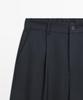 Masimodutti Relaxed Fit Wool Pintuck Detail Pants