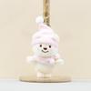 Bear Plush Christmas Keychain With Hat Pp Cotton Stuffed Toy For Gift Kids